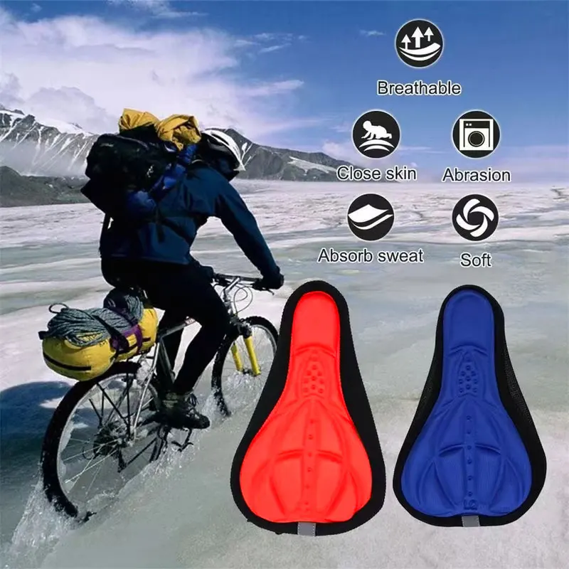 Bicycle Equipment Accessories Bicycle Cushion Cover Silicone Mountain Bike Seat Cover Riding 3D Cushion Cover Seat Cover