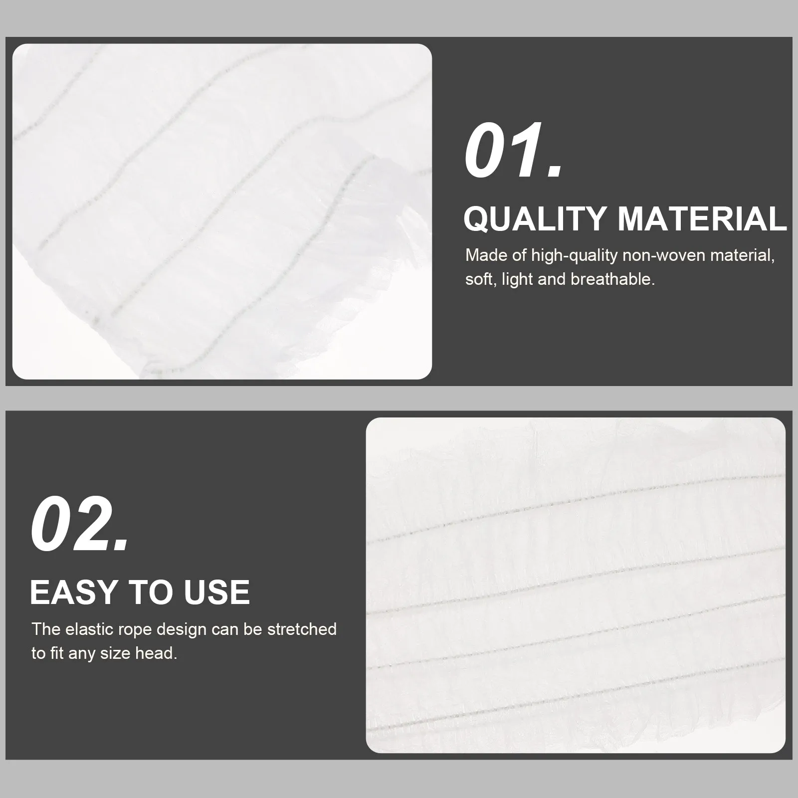 

100 шт. одноразовых нетканых повязок для волос, белые, прочные, для ухода за кожей лица и спа-процедур