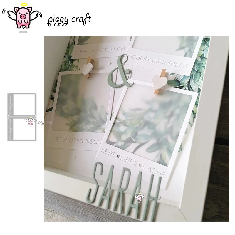Piggy Handwerk metall schneiden stirbt cut sterben form Alphabet foto rahmen Sammelalbum papier handwerk messer form klinge punch schablonen stirbt