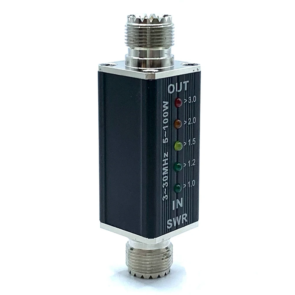 Practical LED SWR Meter LED SWR Meter Wide Frequency Range Widely Used 3-30MHz Frequency Compact And Lightweight