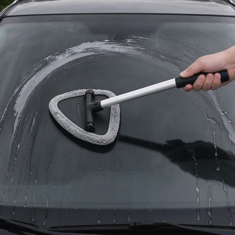 Car Windshield Defog Brush Telescopic Aluminum Alloy Window Cleaner Soft Bristle Auto Detailing Car Care Accessory Car Cleaning