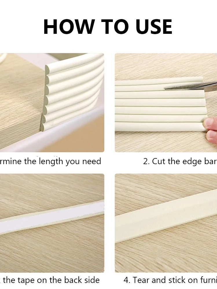 16 Colors Home Collision Cushion Children Protection Foam Bumper Desk Corner Protector Safety Guard Strip Table Edge