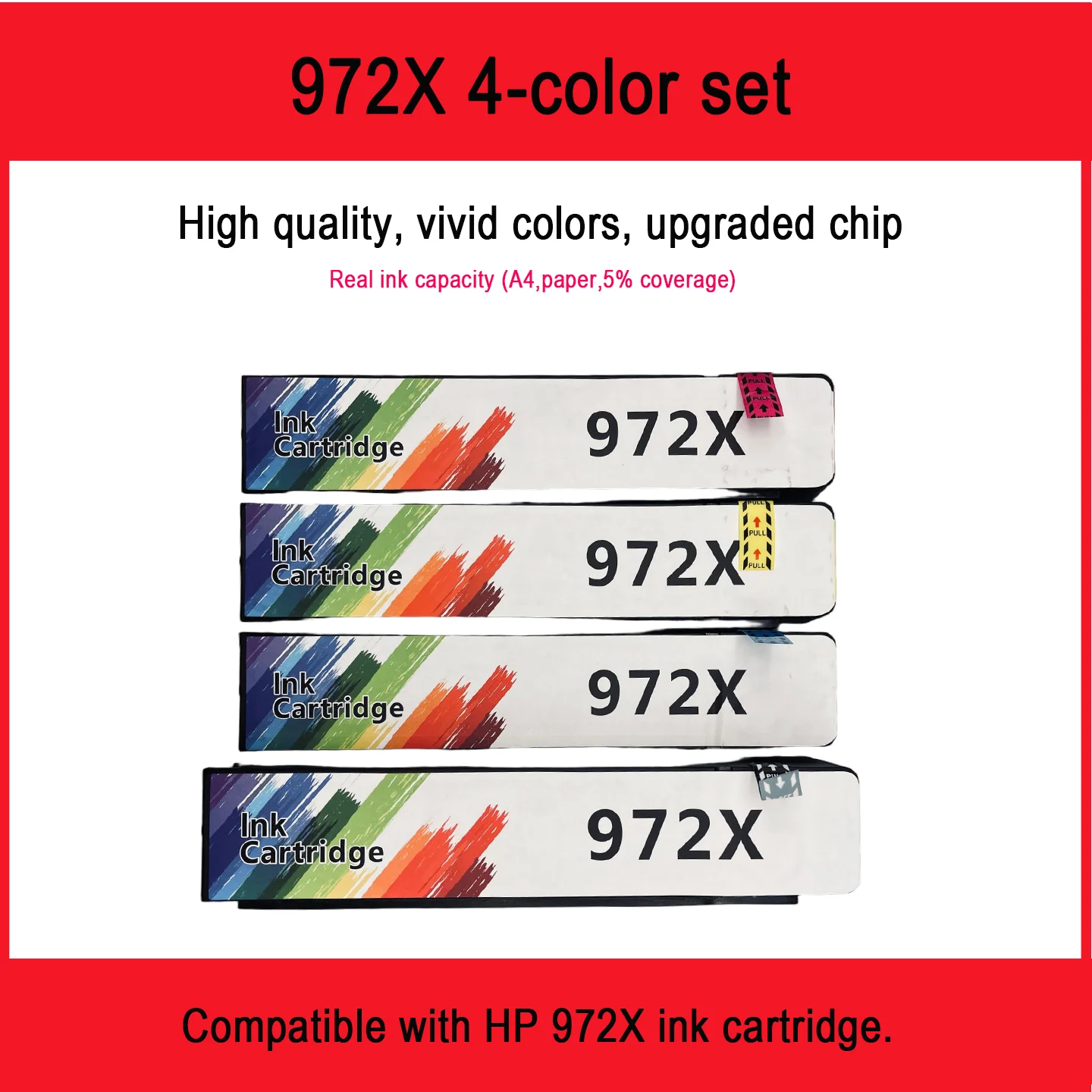 

For hp972 972X Ink Cartridge Compatible For HP 352DW P55250dw P57750dw 477dn 477dw 552dw 577dw 577z Printer Pigment with Chip