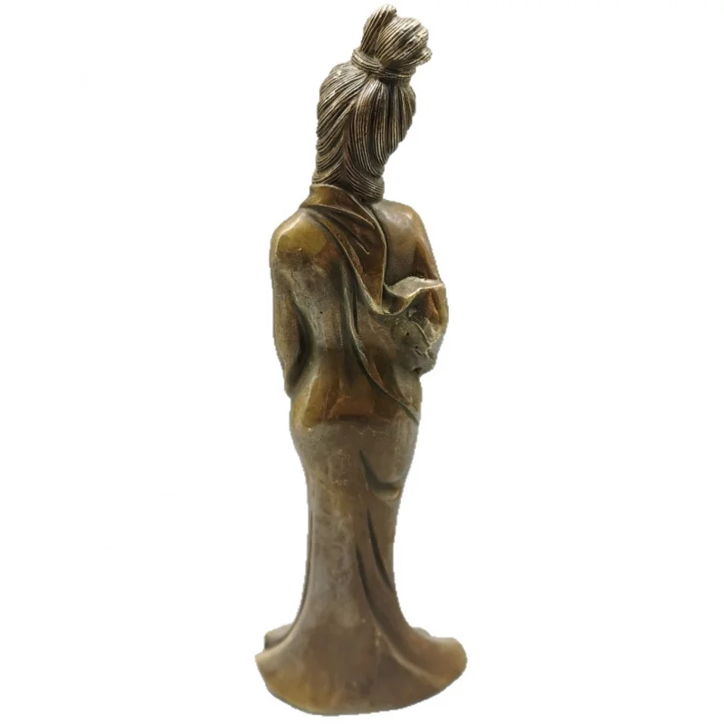 New European-style beauty statue ornament, copper craft decoration for home entrance, decorative gift