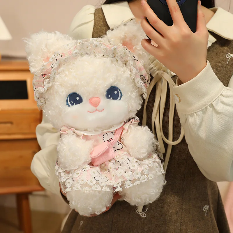 Cartoon Cute Rabbit Dress Up Skirt Soft Stuffed Animal Kawaii Cat Squirrel Baby Accompany Doll Plush Toys Decor for Girl Gifts