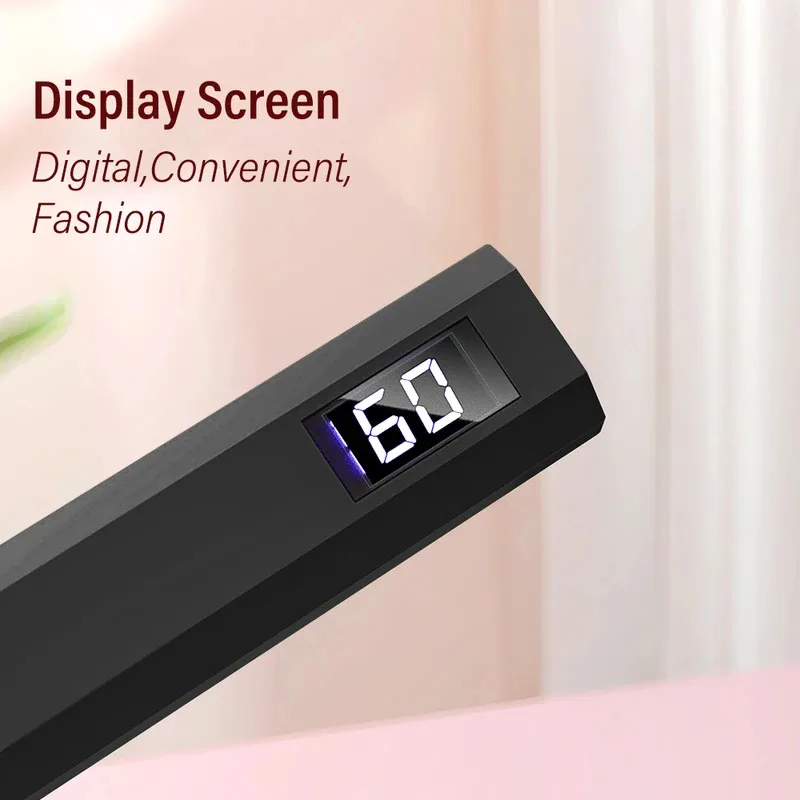 Lampada per unghie con display temporizzato Mini famiglia portatile portatile Torcia ad asciugatura rapida Penna Asciugatrice per unghie ricaricabile Lampada per unghie a LED UV