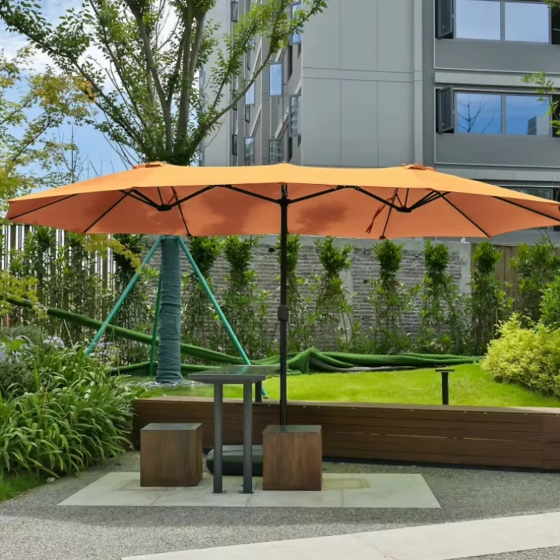 Garden 12 Umbrella Bone Cantilever Parasol Courtyard Double Sided Umbrella Outdoor Large Parasol