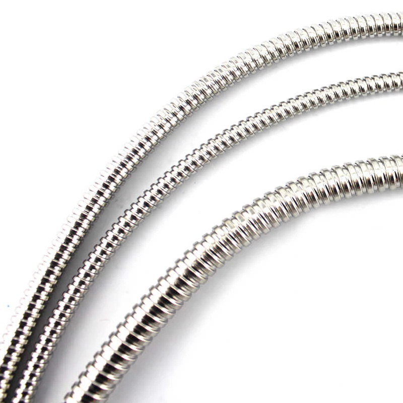 1 Meter Length ID 4/6/8mm 304 Stainless Steel Metal Tube Threaded Hose Wire Cable Flexible Pipe Sleeve Protection Hose DIY Parts
