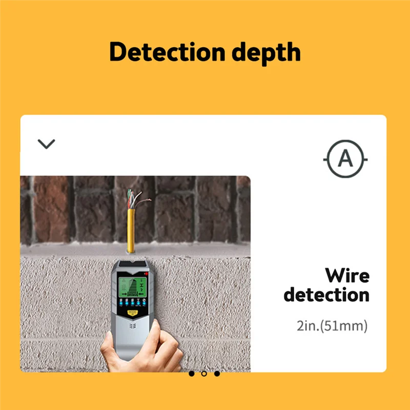 L72A-5-In-1 Detektor Elektronik Sensor Pencari Kancing Dinding Pemindai Dinding Tepi Pusat Mendeteksi Kabel Langsung Kayu/Logam/AC Di Dalam
