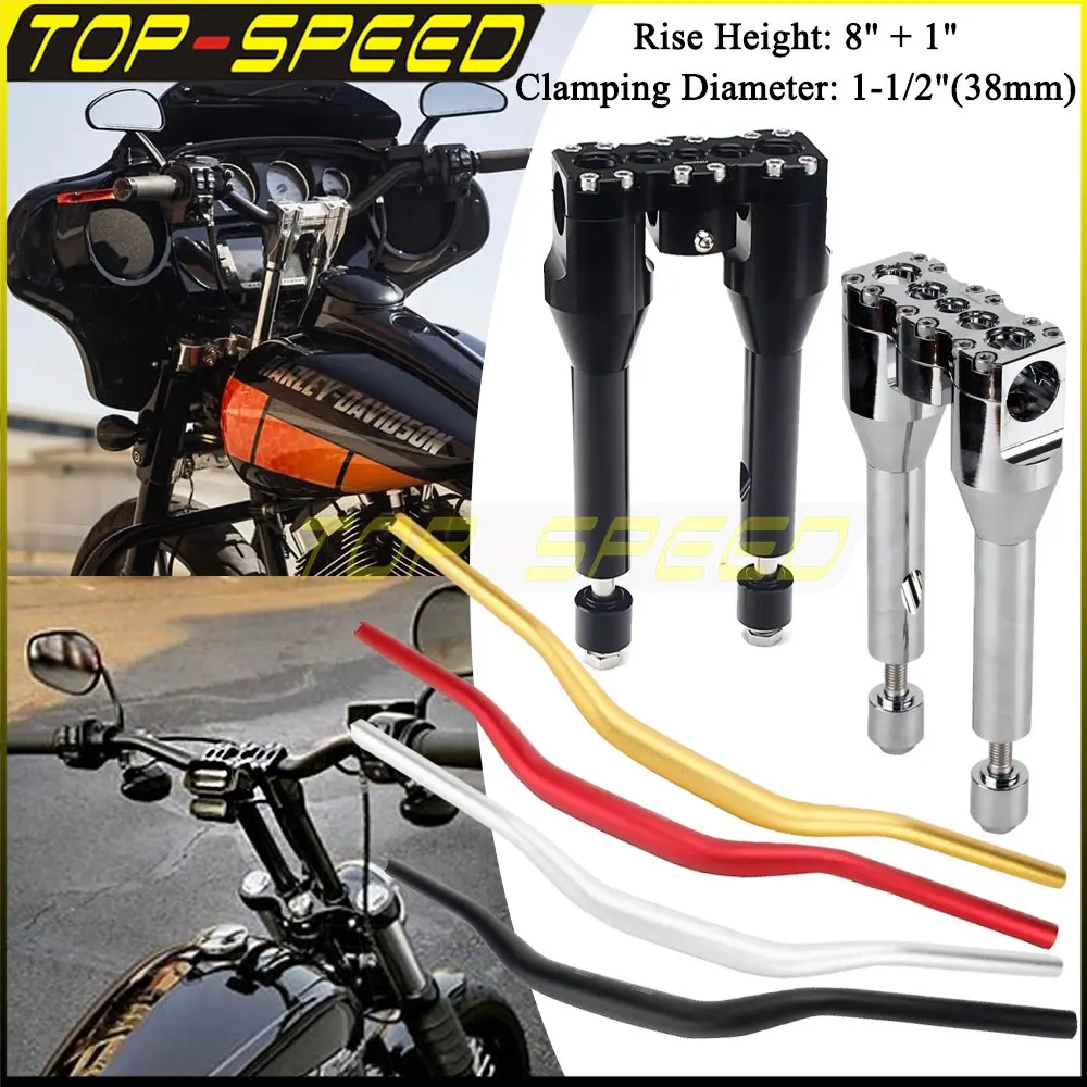 For Harley Dyna Street Bob Softail Low Rider Sportster Motorcycle Accessories T- Bar 1-1/2