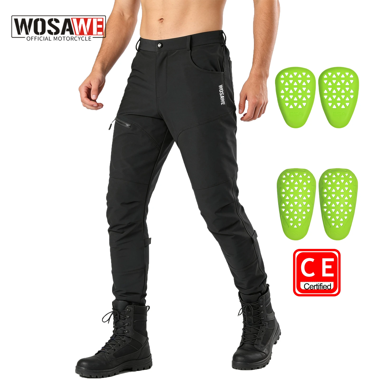 

WOSAWE Casual Moto Pants Motorcycle Protective Pants Men Women CE Armor Riding Trousers Urban Touring Biker Pants