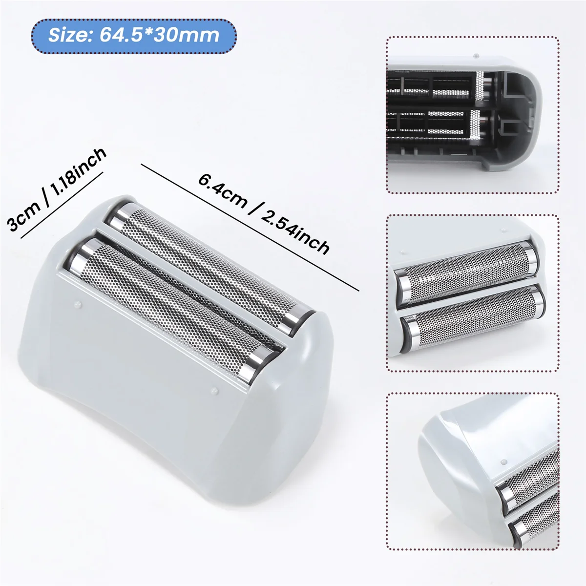 HOT Shaver Replacement Foil and Cutters for Andis 17150 17200 Washable 3D Intelligent Floating Shaving Blade Silver