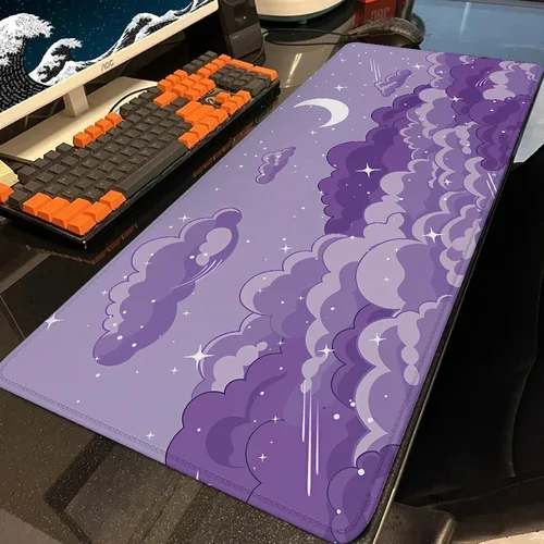 Imagen 1 del producto Skyscape-alfombrilla de ratón grande para juegos, accesorios de configuración, soporte de Anime, portátil, escritorio, accesorio de oficina, alfombrilla de escritorio, armario