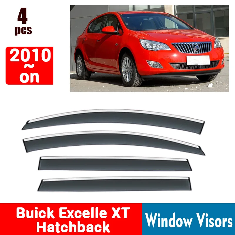 

FOR Buick Excelle XT Hatchback 2010-On Window Visors Rain Guard Windows Rain Cover Deflector Awning Shield Vent Guard