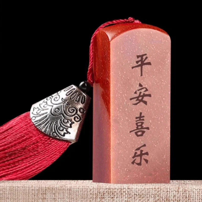 Natural Stone Personal Name Stamps Seal Clear Customized Calligraphy Painting Chinese Name Stamps Artist Personalized Logo Seals