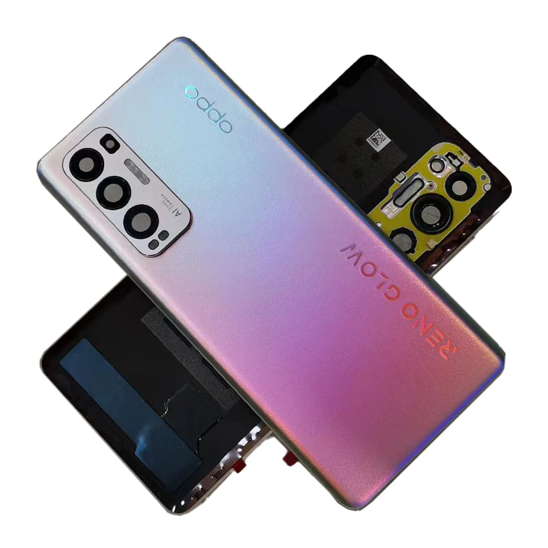 Original New Back Glass For Oppo Reno5 Pro+ 5G Back Battery Cover Rear Door Housing For Reno5 Pro Plus PDRM00 PDRT00 Back Cover