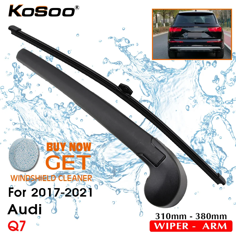 KOSOO Auto Rear Car Wiper Blade For AUDI Q7,380mm 2017-2021 Rear Window Windshield Wiper Blades Arm,Car Accessories Styling
