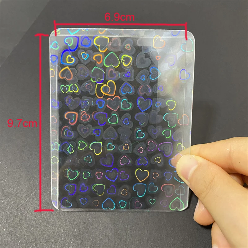 5Pcs/lot Laser Pattern Transparent PVC Toploader Hard Card Sleeve For Board Game Cards Photo Protector Trading Shield Cover