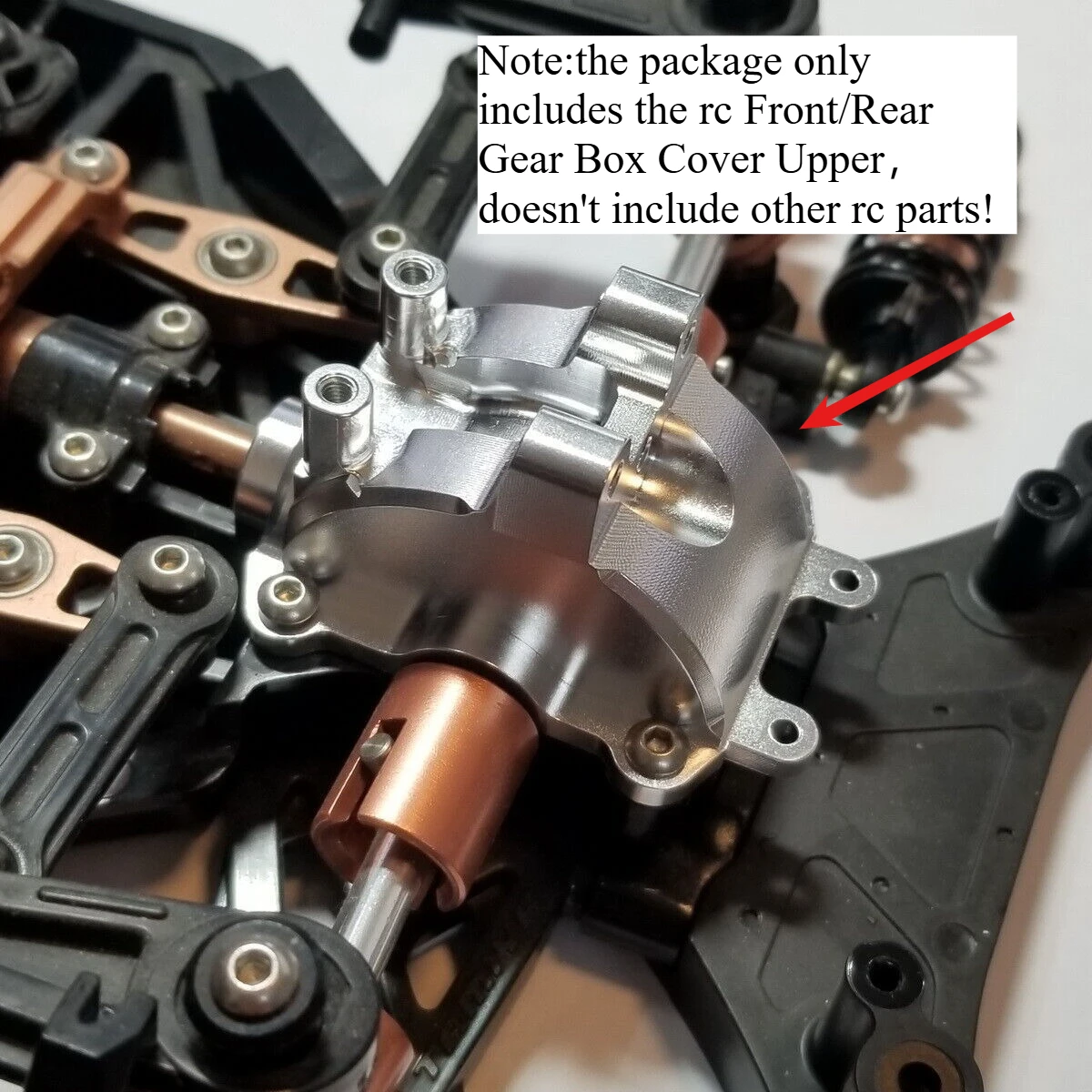 

Aluminum Front/Rear Gear Box Cover Upper for Tamiya TT-02 TT-02D TT-02B Chassis