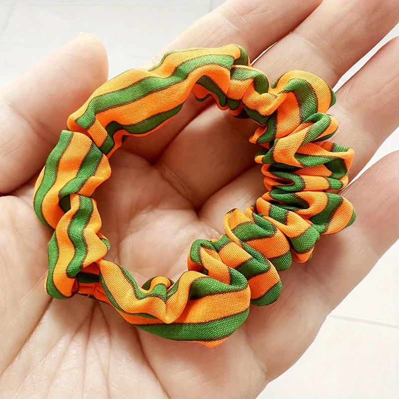 

Polka Dot Hair Ties for Women, Multi-color Striped Fabric Scrunchies High Elastic Hair Bands for Daily Cute Hair Accessories