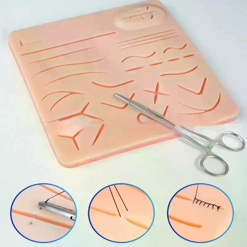 

Medical Silicone Skins Pad Skin Suture Incision Surgical Training Kit Traumatic Pistol Simulation Training Tool Parts