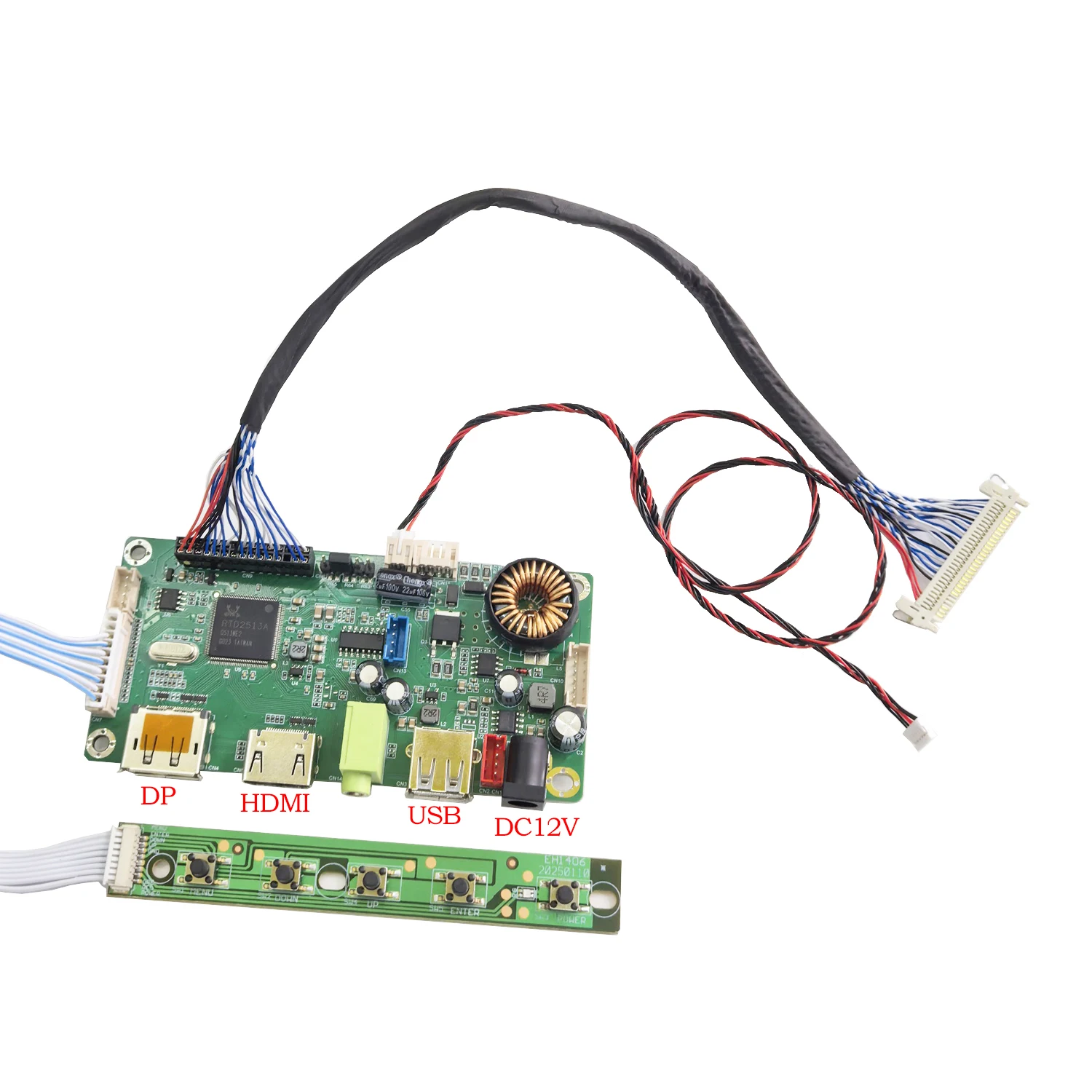 Para M215HAN01 M215HTN01 M215HW03 LM215WF3 LM230WF3 LM238WF1 1920*1080 30 pines LVDS DP HDMI USB DIY Kit de placa controladora de Monitor LCD