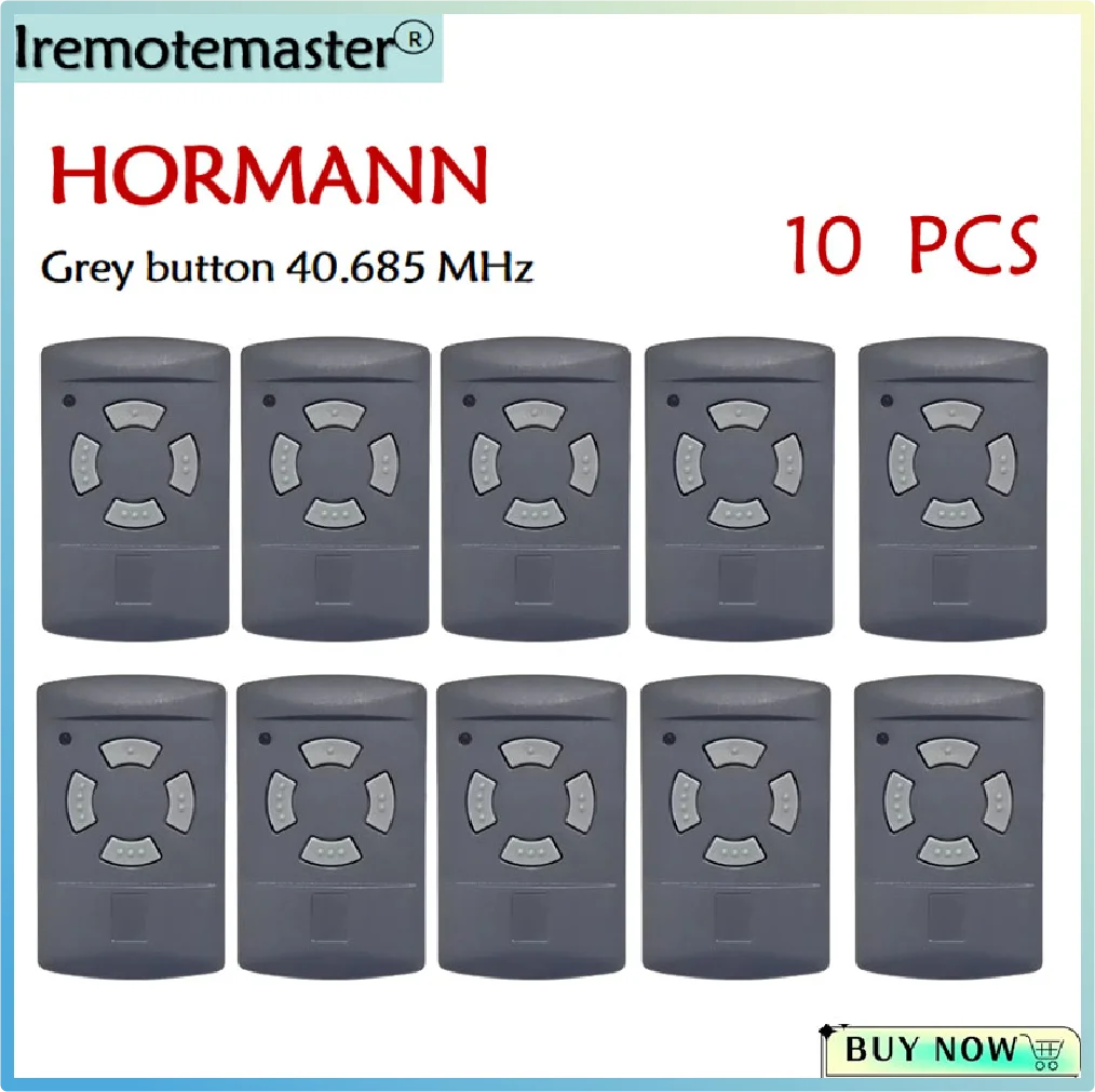 10 pcs For HORMANN 40.685 mhz HS4 HSE2 HSM4 Garage Door Remote Control Grey Button HORMANN HS4-40 HSE2-40 HSM4-40 Remote Control