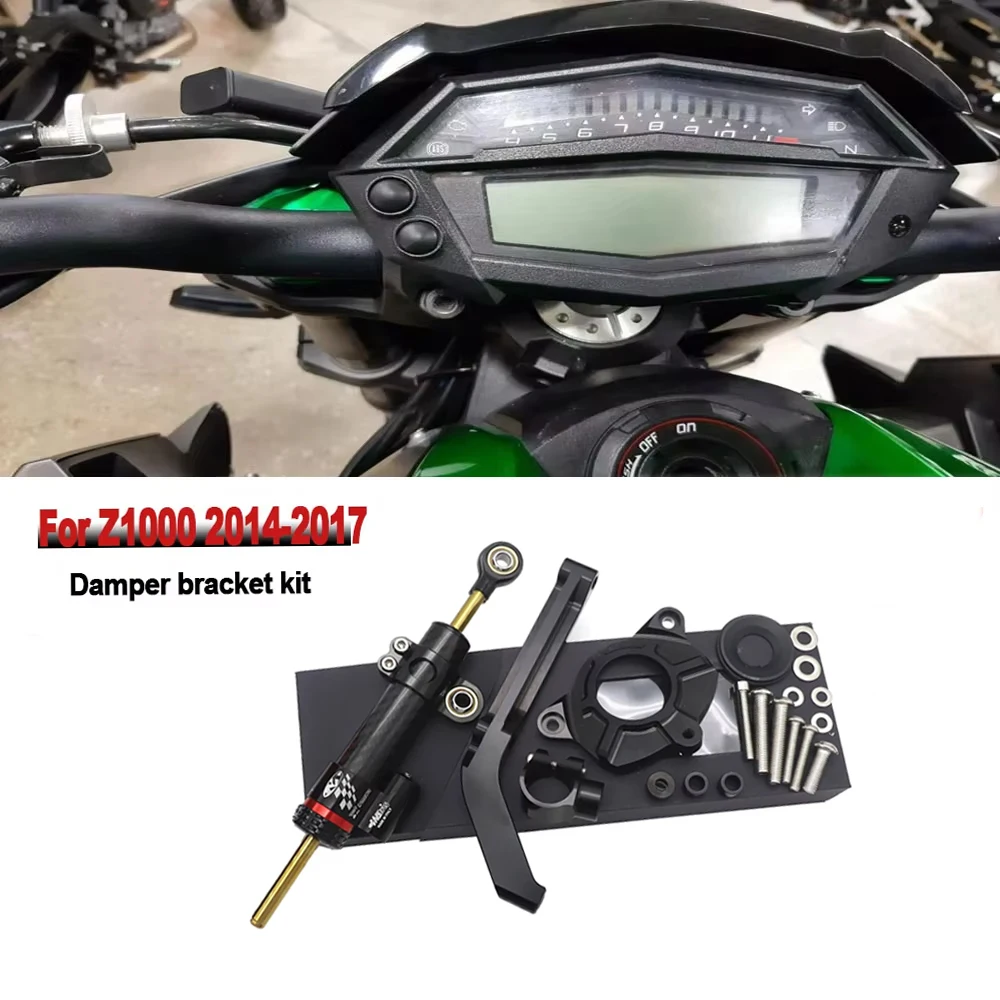 

New CNC Aluminum Steering Stabilizer Damper Mount Bracket Kit Accessories For KAWASAKI Z1000 Z 1000 2014-2017