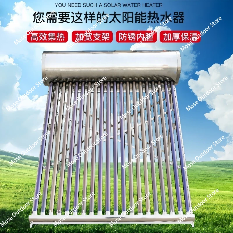 Sistema De Calentador De Agua Solar 180L Tubo De Calor Compacto Calentador De Agua Calentador De Agua Solar presurizado De aleación De Aluminio