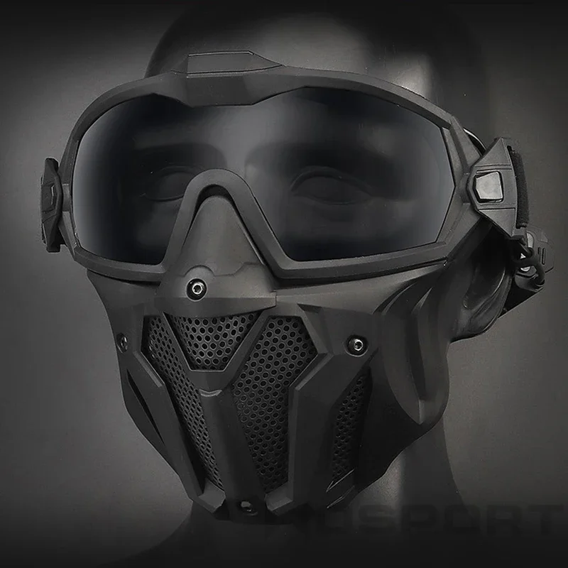 Tactical Mask Style Mask Tactical  Full Face Mask for Paintball with Aiti-Fog Goggles Eyes Nose Mouth Ear Protective Gear