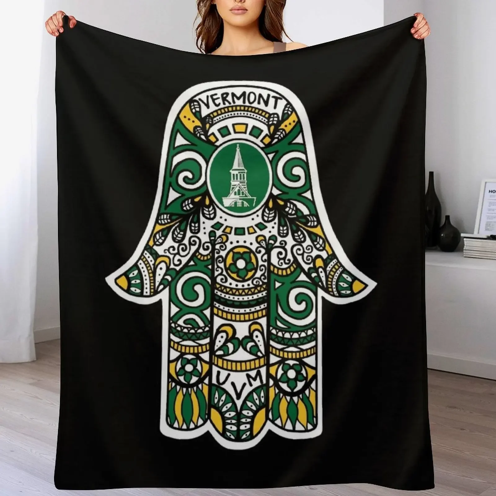 

University of Vermont - UVM - Catamounts Throw Blanket Flannel Fleece Soft Warm Throw Blanket
