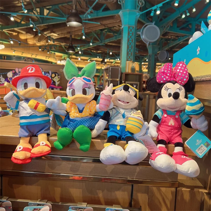 Originele Disney 2023 Zomer Mickey Minnie Donald Eend Knuffel Kinderen Metgezel Slaap Kussen Pop