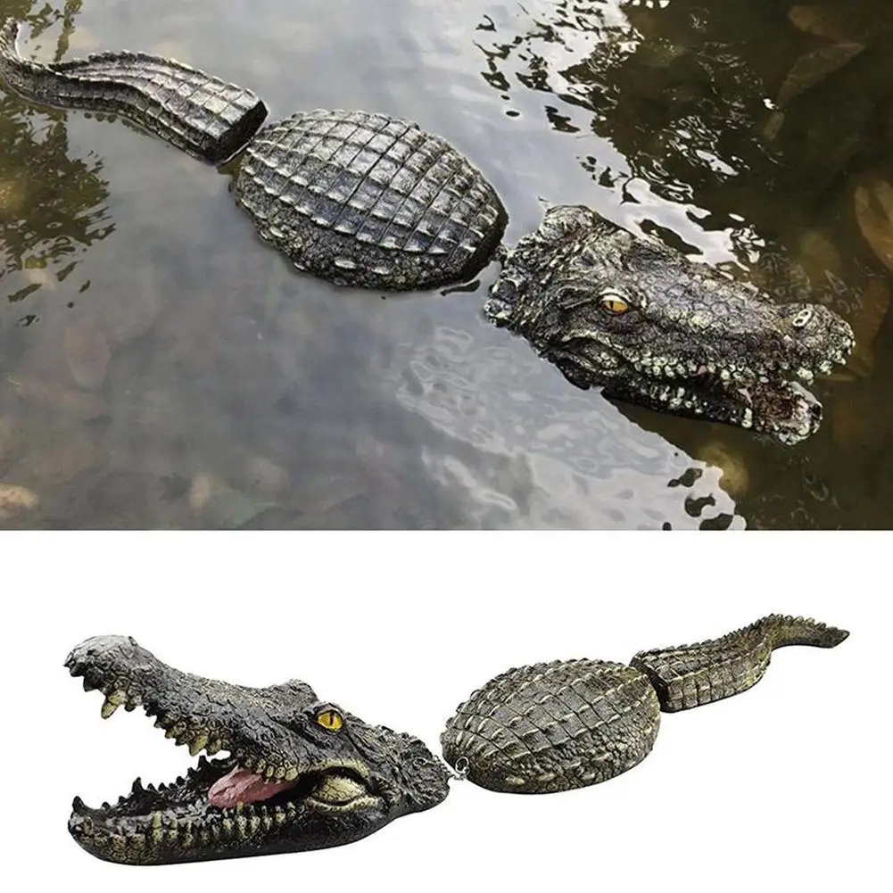 Floating Crocodile Decoration Pond Resin Simulation Statue Garden Figurine Garden Ornament Ponds Lakes Decoration