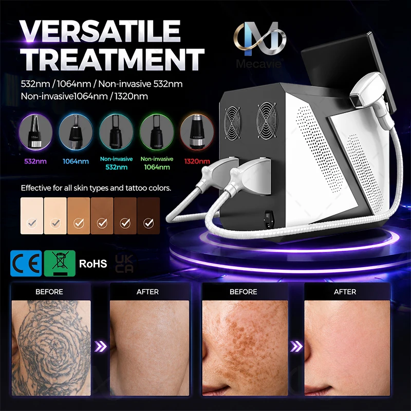 2 In 1 Diode Laser & Picosecond Laser Machine 4000W  4 Wavelengths 755/808/940/1064nm 60 Million Shots, Permanent Hair Removal