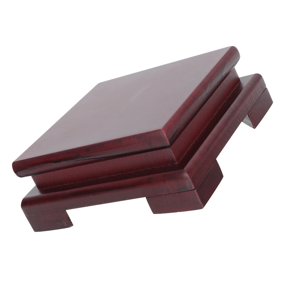 

Wooden Display Stand Plant Pot Riser Fish Bowl Base Pedestal Vase Potted Square Wood Craft Household Indoor Plant Holder Tea Pot