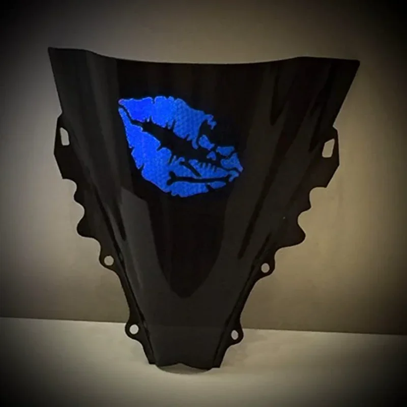 Motorcycle Helmet Skull Sticker Sexy Lips Car Paster Motorcycle Accessories Reflective Honeycomb Lips Skull Personalized Sticker