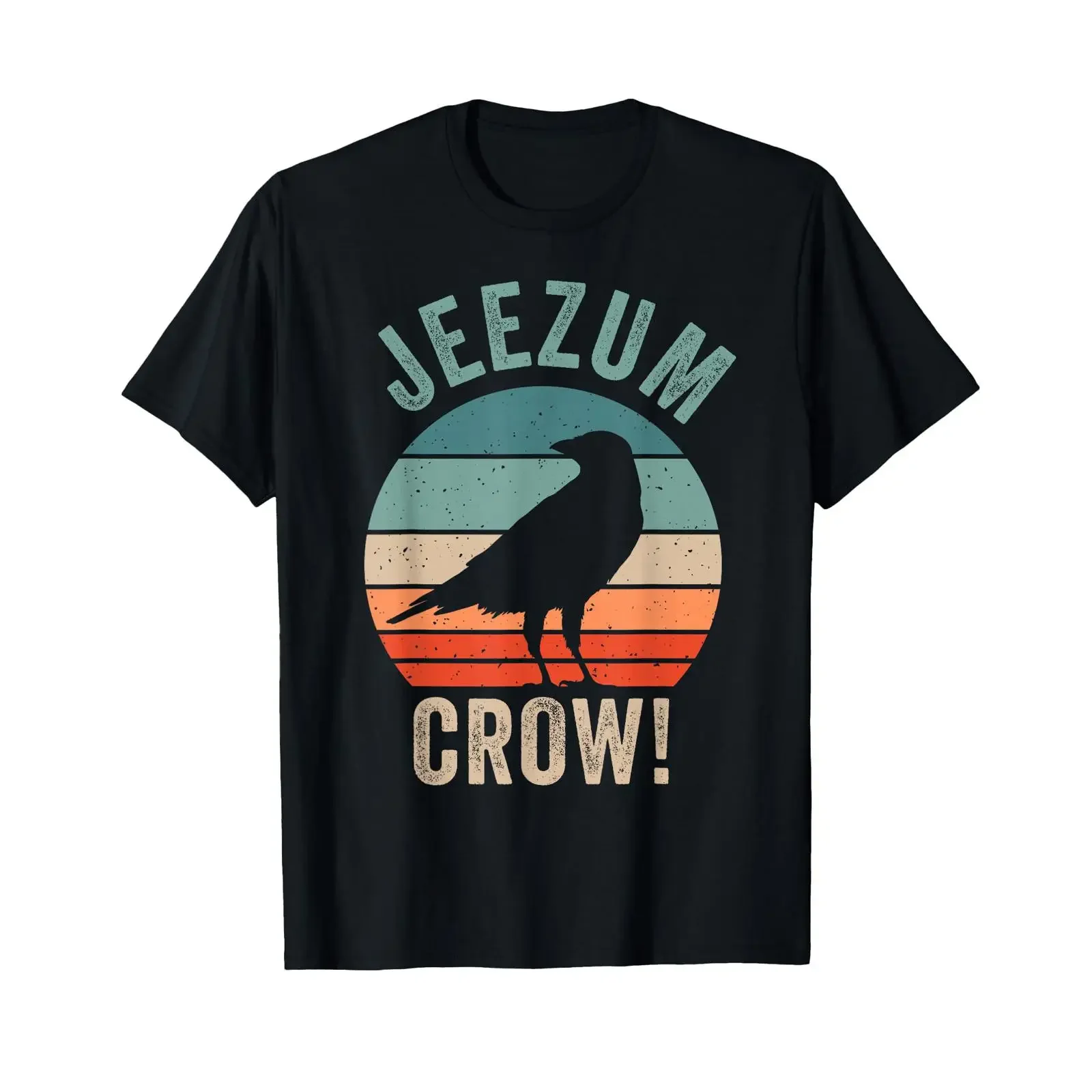 Jeezum Crow Vermont Raven T Shirt vintage Washed Stretched homme Comfortable graphic Stylish streetwear Slightly Soft Casual