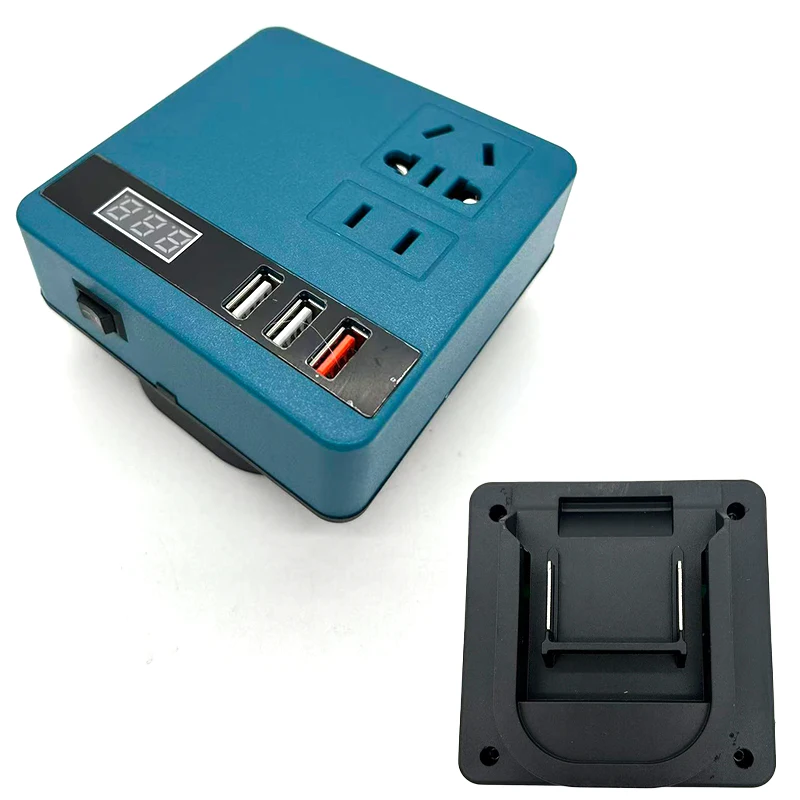 For Makita Battery-powered Inverter with Dual Outlets 120W Output Smart Transformer 18V 20V – 220V for Both Home and Outdoor Use
