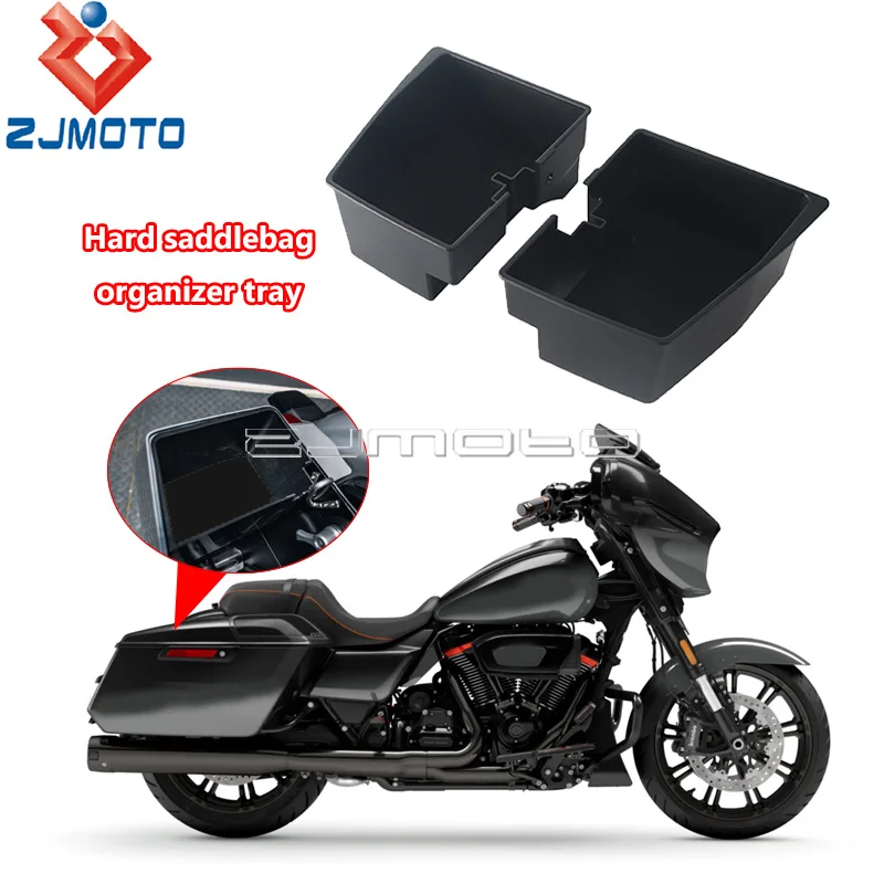 Hard Saddlebag Organizer Tray Black Plastic Durable Storage Tray For Harley 2023-2025 FLHXSE FLTRXSE FLHX FLTRX FLTRXSTSE FLHXU