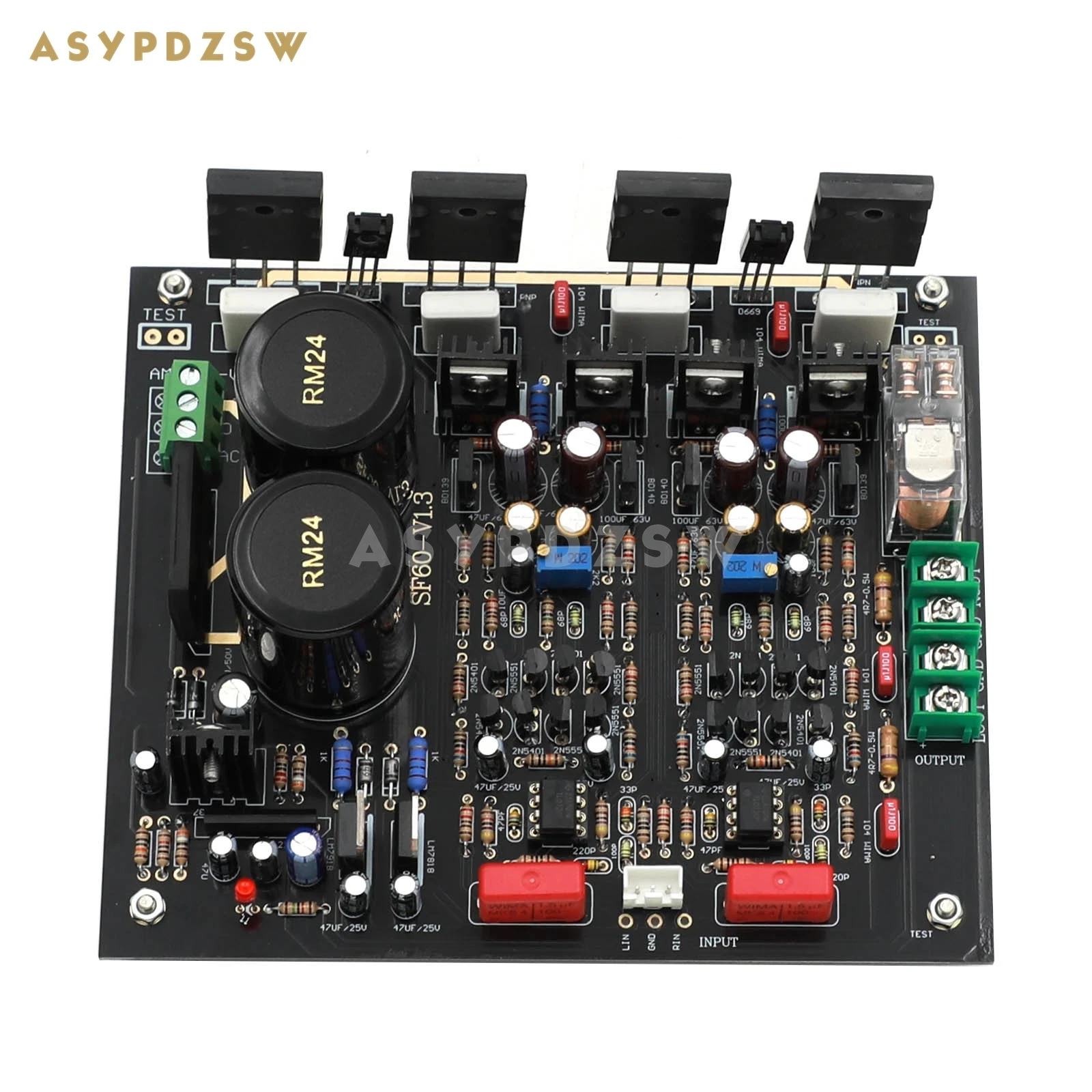 

M4 2SA1943/2SC5200 Power amplifier DIY Kit/Finished board Base on Sugden SF60 circuit 150W+150W