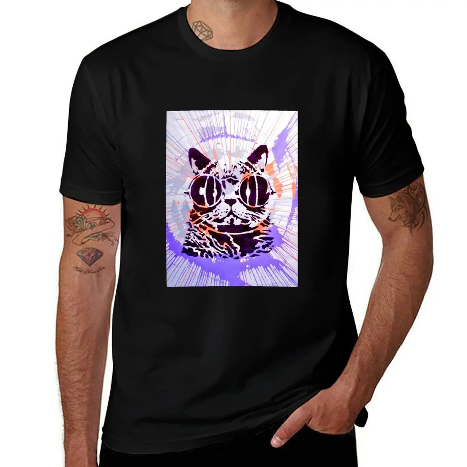 

Cool Cat T-Shirt Summer Print Short Sleeve Tee