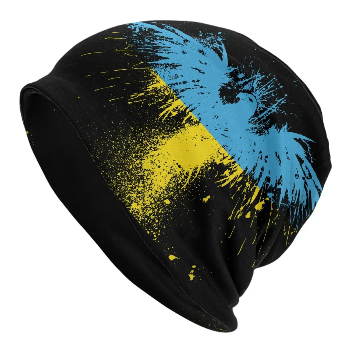 Ukraine Ukrainian Flag Symbol Bonnet Hats Hip Hop Street Skullies Beanies Hat Men's Women's Warm Dual-use Caps