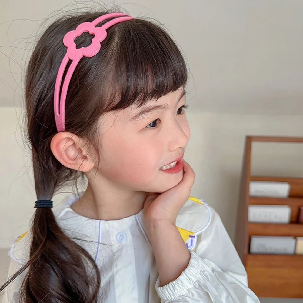 Fashion Matte Flower Headbands For Women Girls Non-slip Foral Hairbands Hair Hoop Elastic Simple Children Kids Hair Accessories