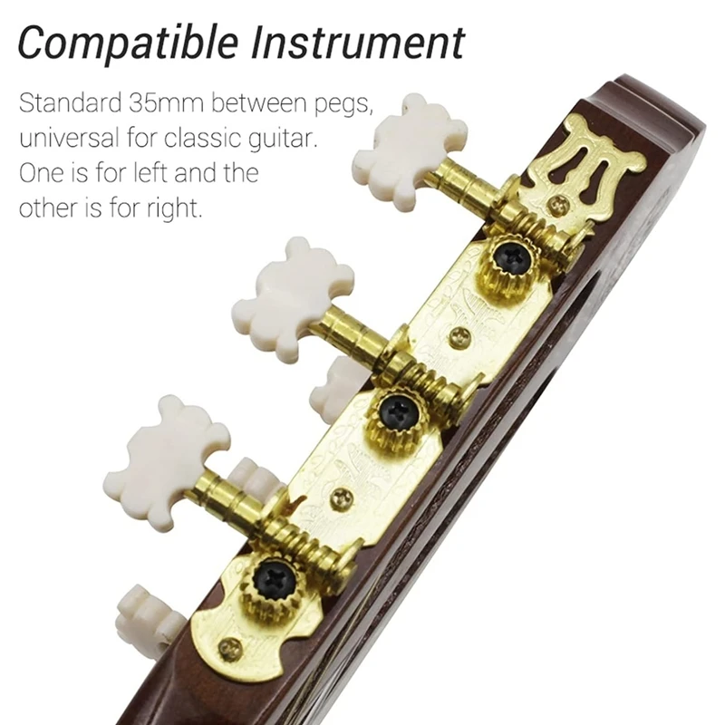 

Guitar Tuning Keys,Classical Guitar Knob,Acoustic Guitar Tuning String Button,Guitar Tuning Pegs Keys Easy Install Easy To Use