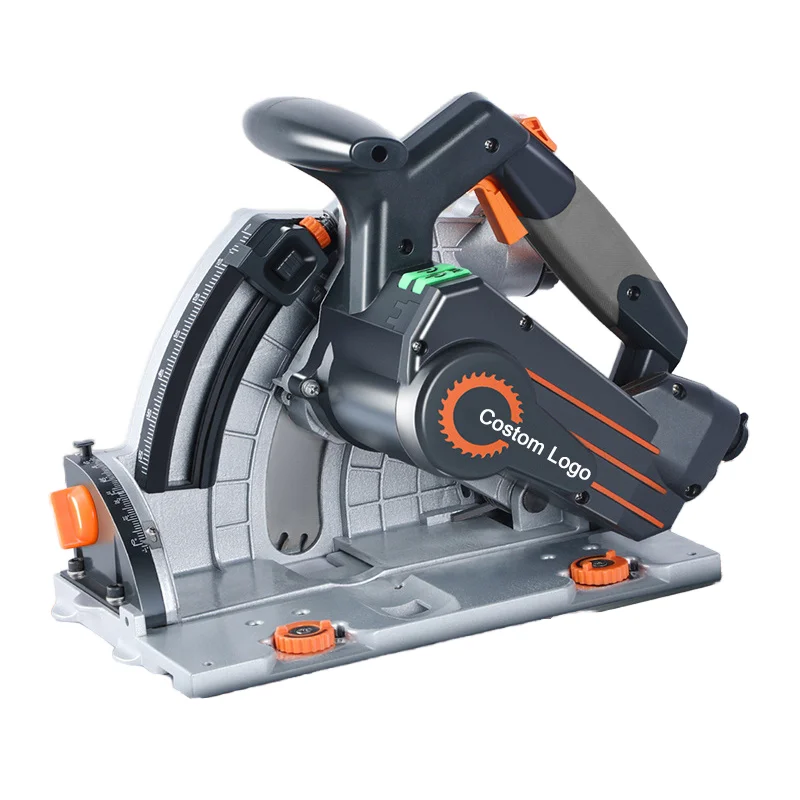 2000W Portable Large Wood Cutting Track Saw Efficient Plunge Cut 6-speed Adjustable Electric 220V Circular Saw Wth 1.4m Track