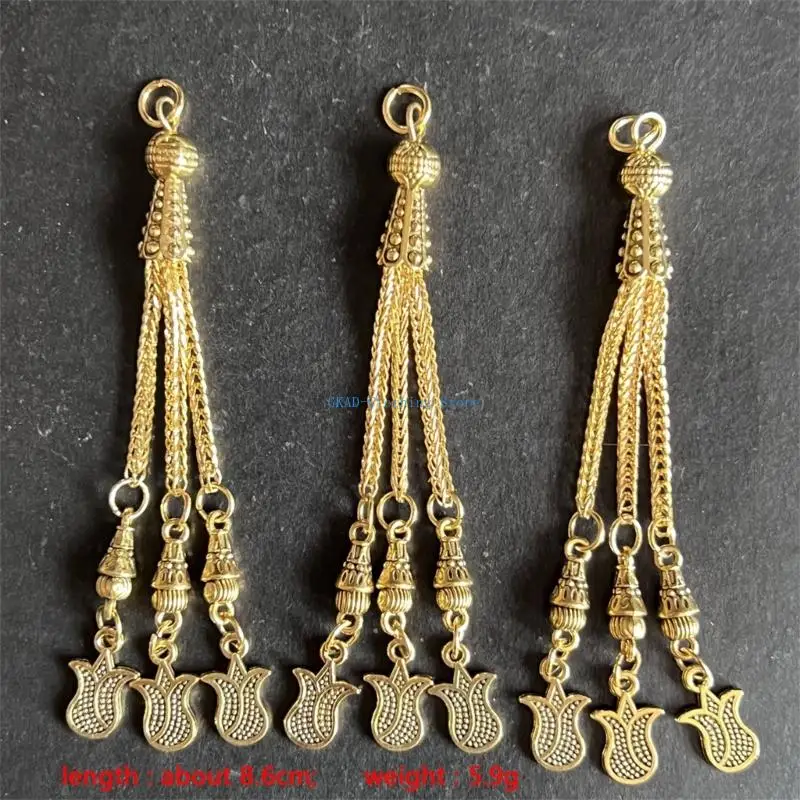 N0PE Sturdy Alloy Beads Tassels Accessory For Creative DIY Jewelry And Home Decors Projects With A Touch Of Retro Charm