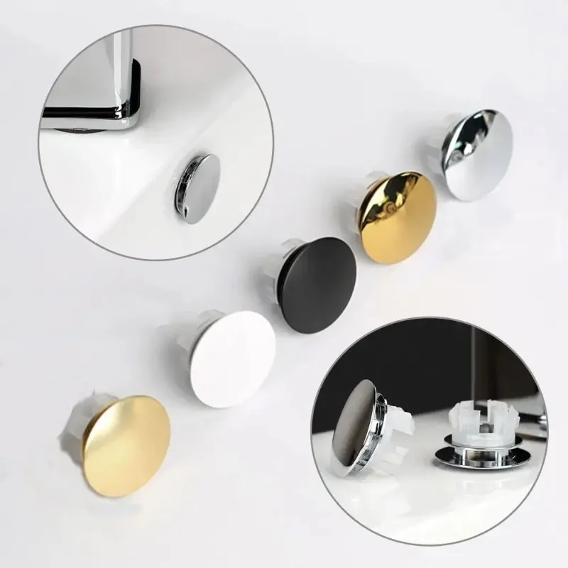 Copper Sink Overflow Cover Trim Ring Hole Cap Wash Basin Round Double Layer Overflow Ring Plug 22mm-24mm Hole