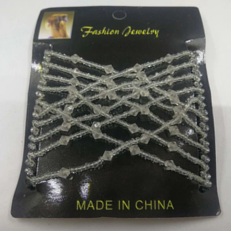 ลูกปัดตกแต่งคลิปผมหวีสำหรับ,บาง,sleek & ตรงผม-ยืดคู่ Combs สำหรับ Easy รูปแบบ