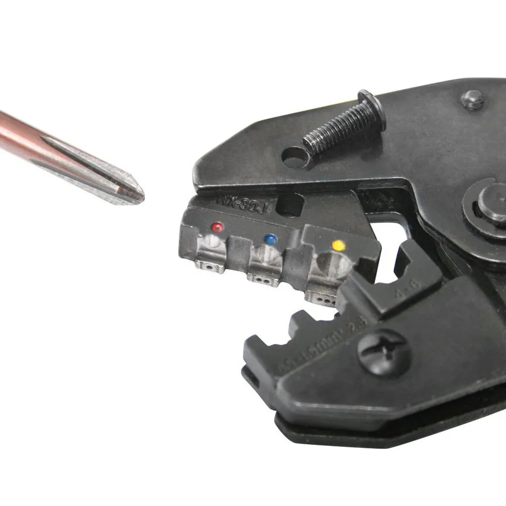 

Профессиональные саморегулирующиеся клещи для обжима с 5 сменными насадками, отвертка с крестообразным шлицем, нейлоновый чехол