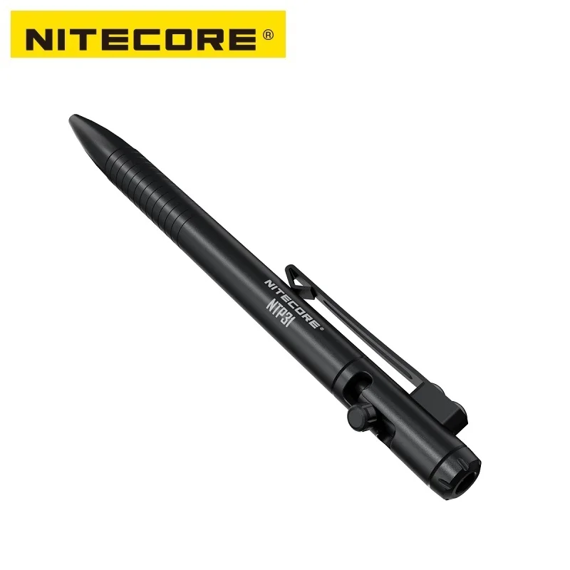 Nitecore NTP31 Action Tactical Pen Self-defense Ballpoint Pen with Tungsten-Steel Bezel Glass Breaker Tapered Tip Daily Writing